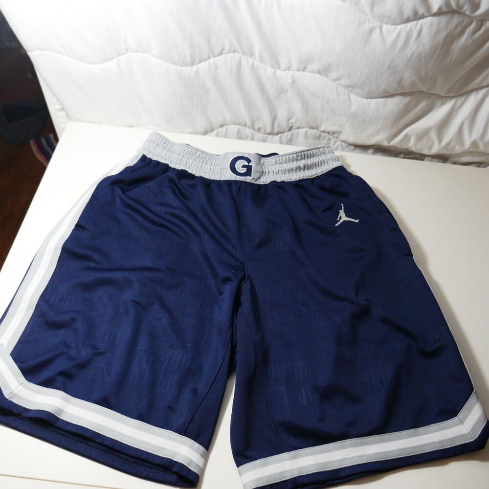 Georgetown Hoyas Jordan Basketball Shorts Men Size Large